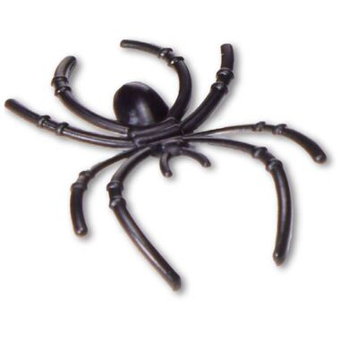 Schwarze Deko Halloween Spinne