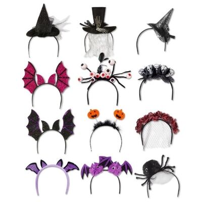 12 unterschiedliche Halloween Haarreifen
